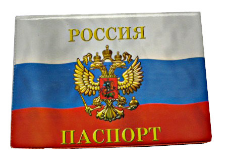 Обложка для паспорта с флагом и достопримечательностями Москвы 31